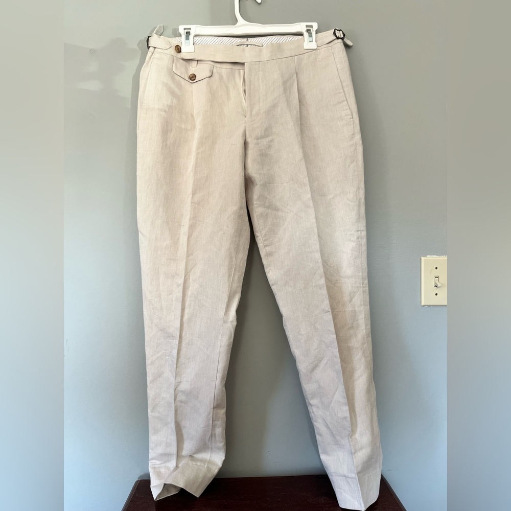 Men's linen pleated summer Pants